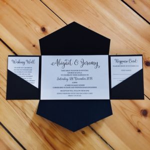 All-in-one invitation with feature font