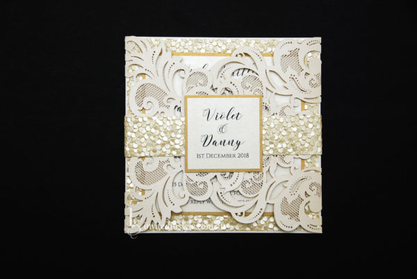 Princess laser cut with pebble embossed designer paper - Image 4