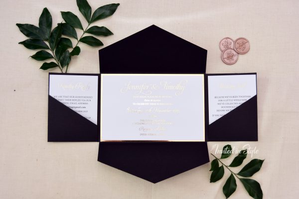 All-in-one invitation with Foil