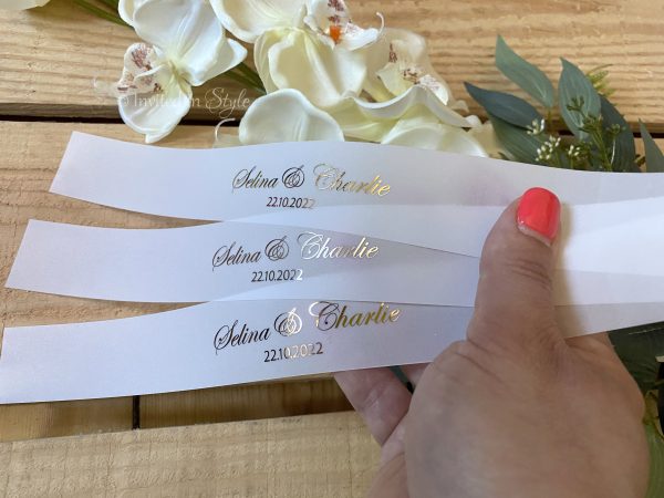 Shiny foil on vellum