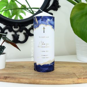 Navy marble - optional foil