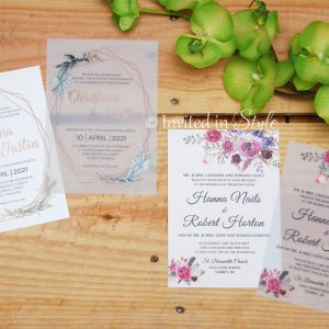 Vellum or cardstock with UV printing