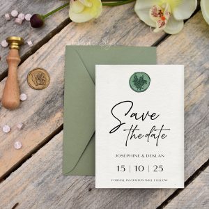 Modern font with wax seal