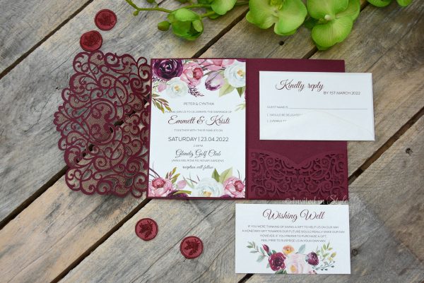 Loveheart - Burgundy floral - Image 6