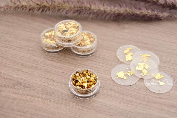 Gold / Rose gold / Silver leaf flakes - Image 4