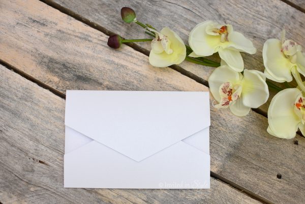 All-in-one invitation with peachy-pink florals - Image 3