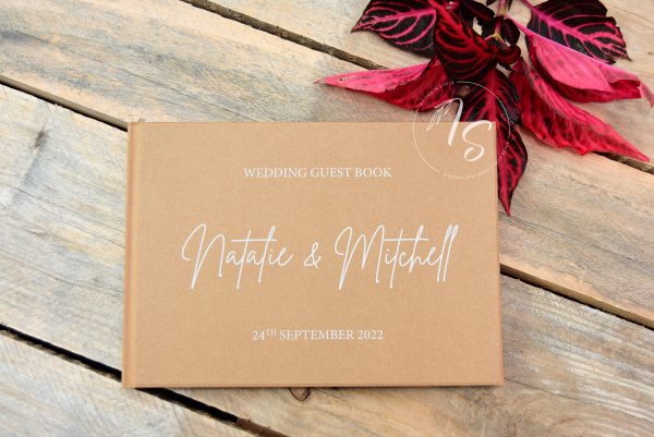 Kraft cover book with white ink - Image 3