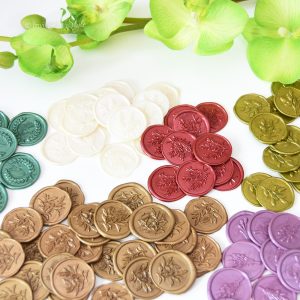 Pre-made self adhesive wax seal stickers