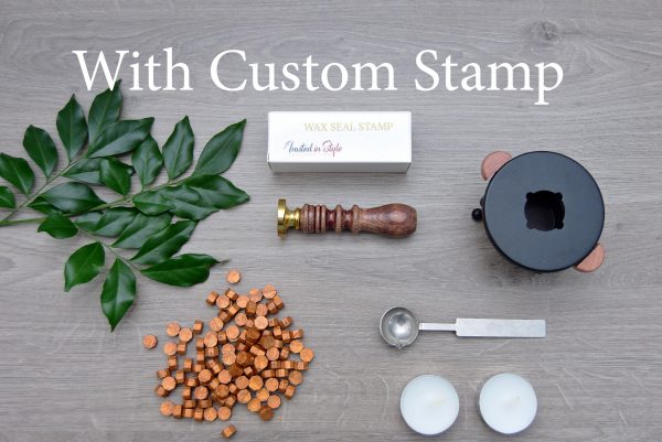 Wax Seal Kit with burner + custom stamp