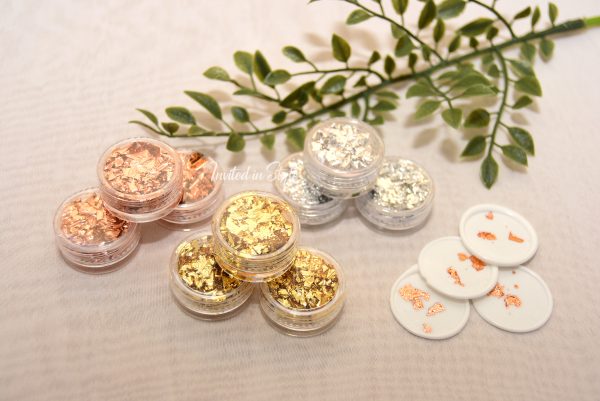 Gold / Rose gold / Silver leaf flakes - Image 5