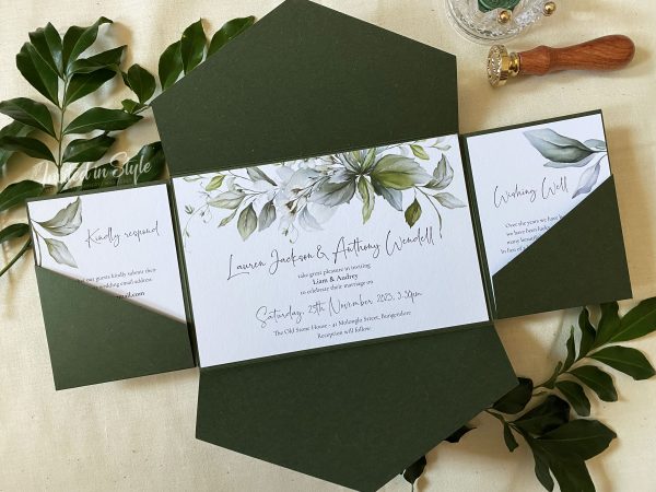 All-in-one invitation with greenery - Image 2