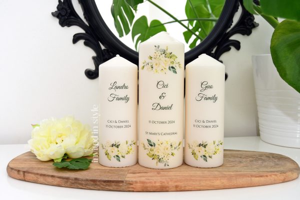 White roses & green florals - Image 3