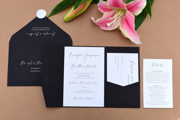 Monochrome Pocketfold with Wax Seal - Image 2