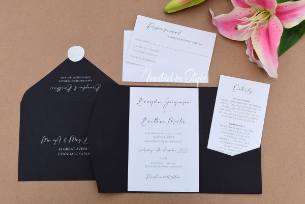 Monochrome Pocketfold with Wax Seal - Image 3