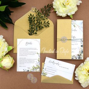 Half-fold wrap with wax seal