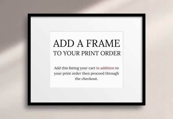 Add a frame to your print