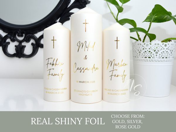 Foiled text with Cross