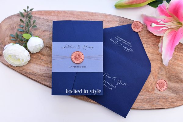Navy Pocketfold with Wax Seal - Image 6