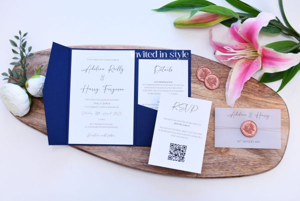Navy Pocketfold with Wax Seal - Image 2