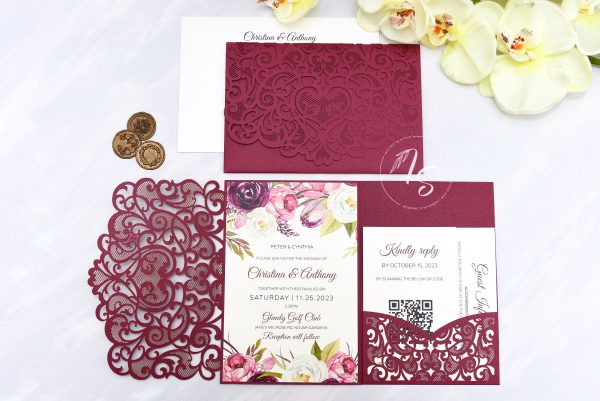 Loveheart - Burgundy floral - Image 4