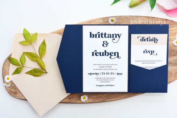 Navy & nude Pocketfold - Image 2