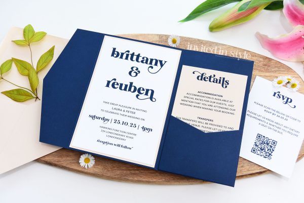Navy & nude Pocketfold - Image 4