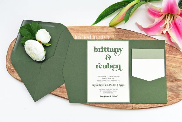 Green & Ivory Pocketfold - Image 2