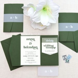 Green & Ivory Pocketfold