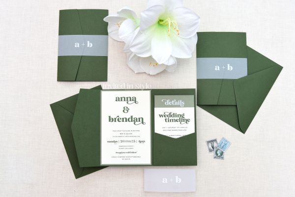 Green & Ivory Pocketfold