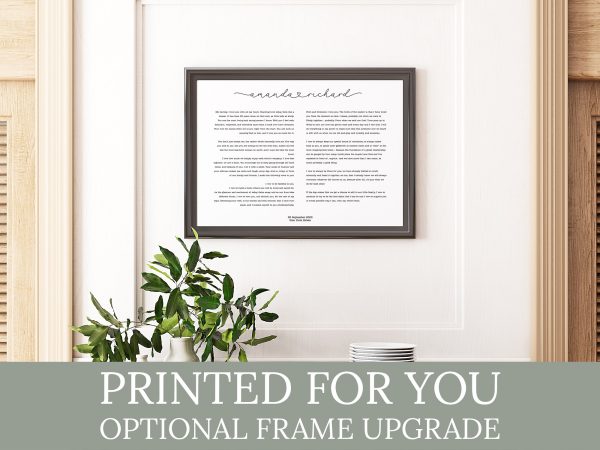 A3 print with loveheart font