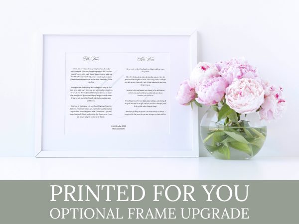 A3 print with monogram