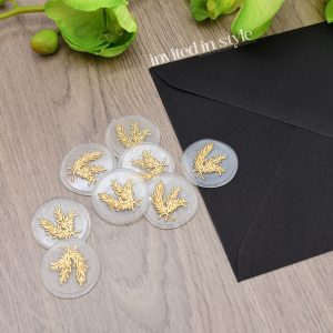 Gilded wax seal stickers