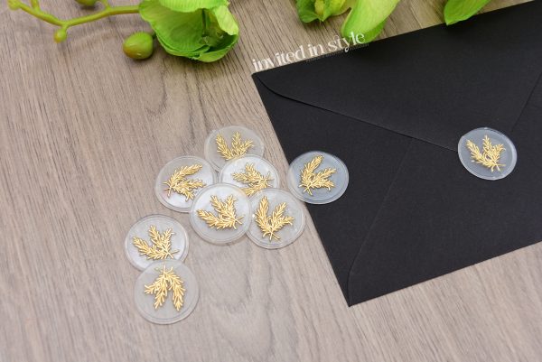 Gilded wax seal stickers