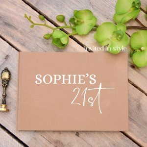 Birthday - Feminine font - White ink print