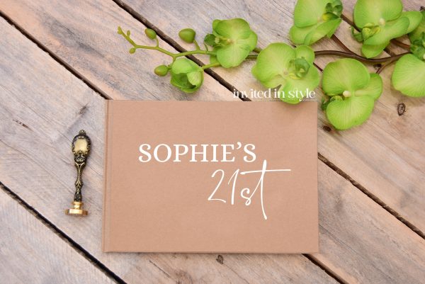 Birthday - Feminine font - White ink print