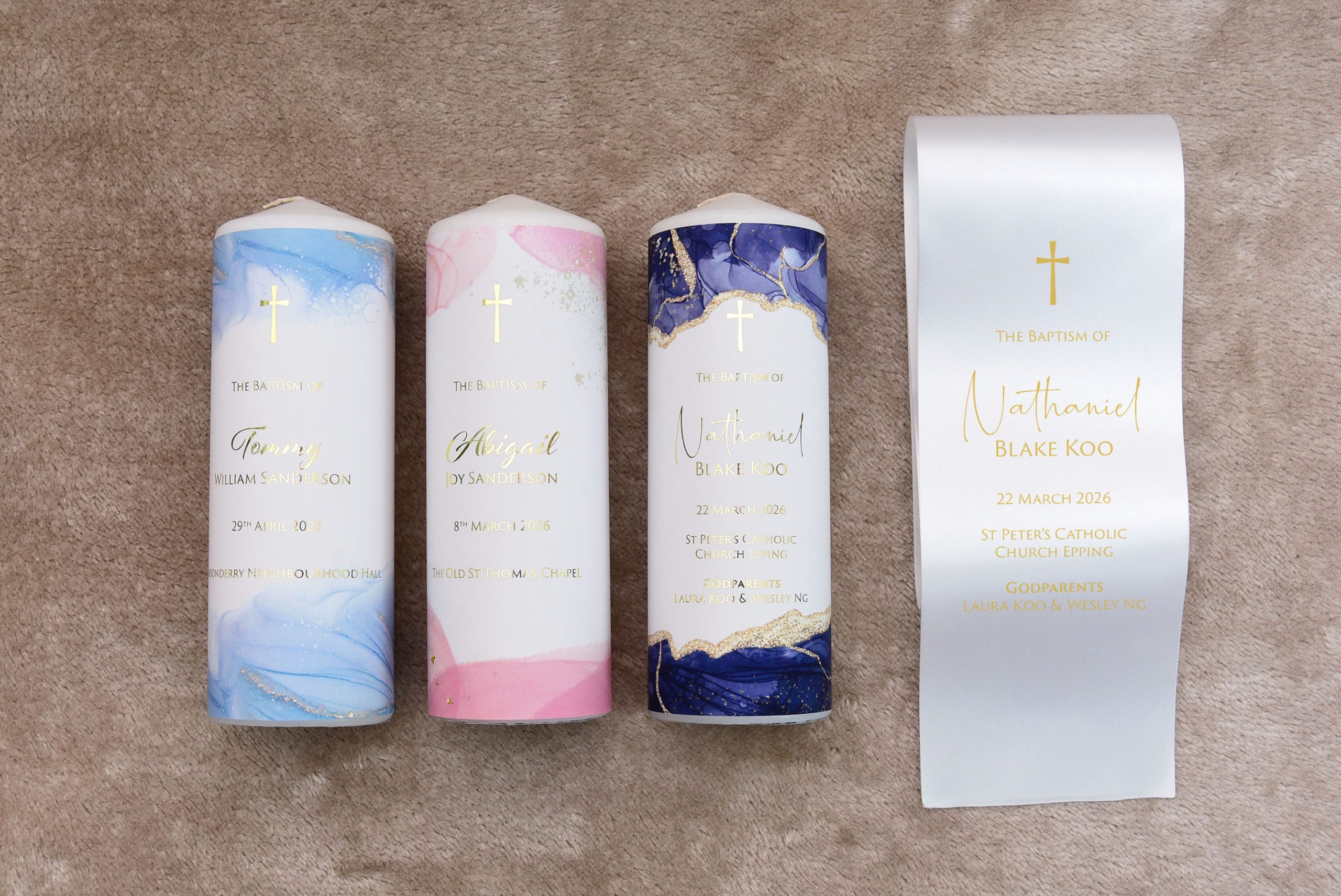 Candle & Stole set - foiled text