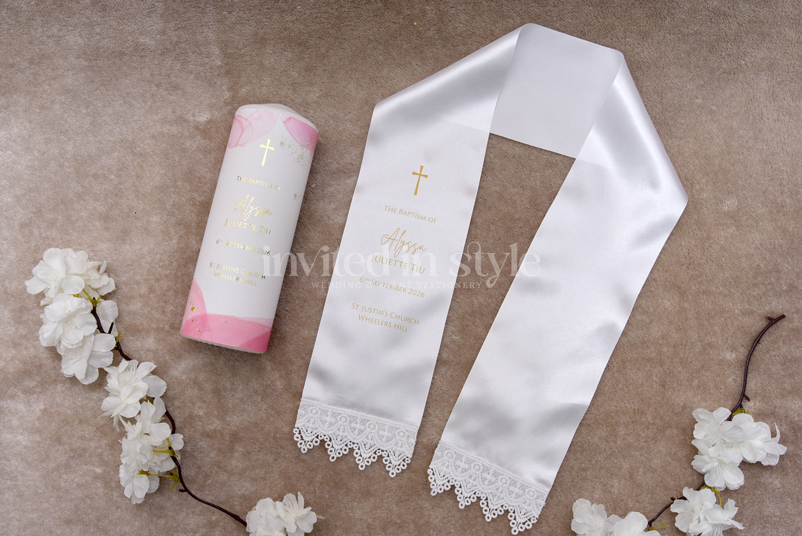 Candle & Stole set - foiled text - Image 4