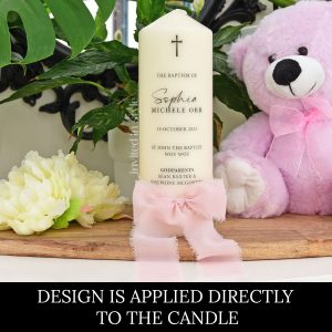 Embedded design with hand torn ribbon